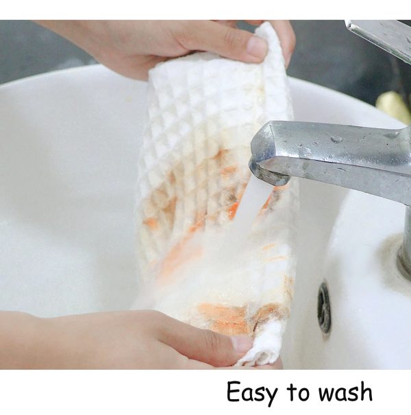 new "multi color rhombic pattern" microfiber multi functional anti grease cleaning cloth for household use