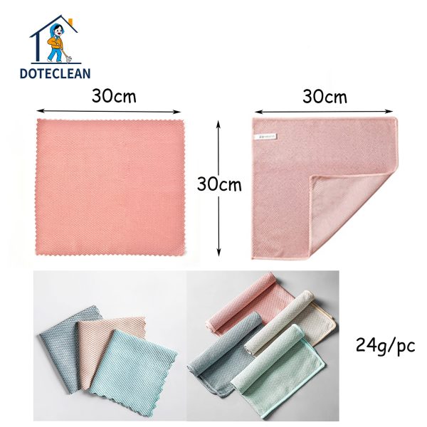 high quality microfiber fish scale glasses, kitchen dishcloths, grease resistant rags, household cleaning cloths