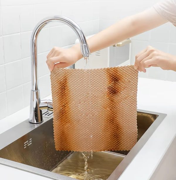 New "Multi-color rhombic pattern" microfiber multi-functional anti-grease cleaning cloth for household use - Image 6