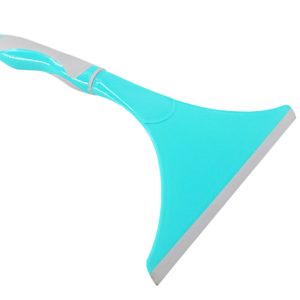 multi functional easy to clean glass wiper with pp + trp glass scraper and plastic handle